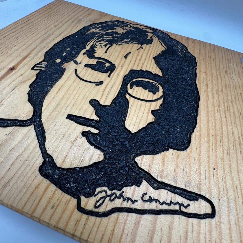 John Lennon Handmade Wood Block Portrait Folk Art Wall Decor Beatles Music Icon - Picture 3 of 7